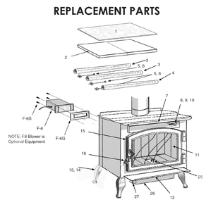 Part Location Diagram of 610883 US Stove Company Leg Weldment